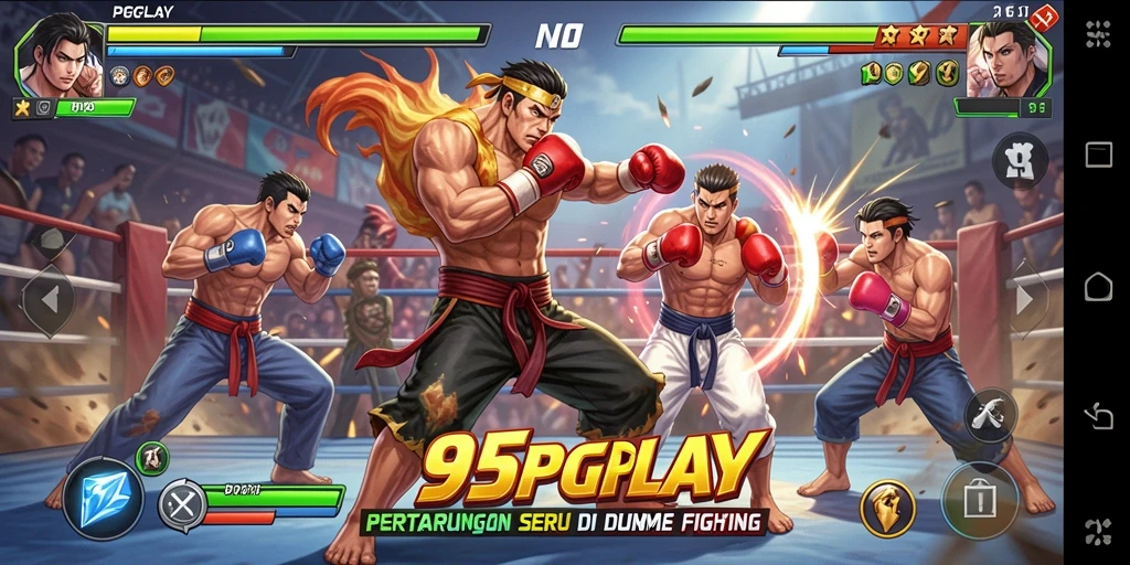 Screenshot gameplay menampilkan aksi pertarungan di 95PGPLAY.