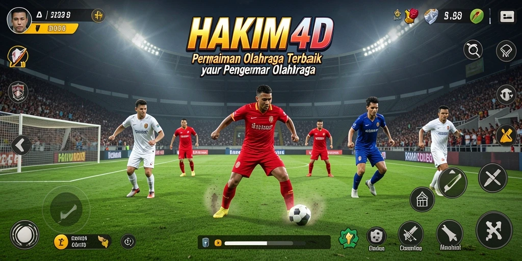Tampilan gameplay seru HAKIM4D dalam aksi olahraga.
