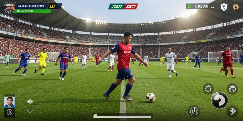 Tampilan menarik dari gameplay JOS77 yang penuh aksi sepak bola.