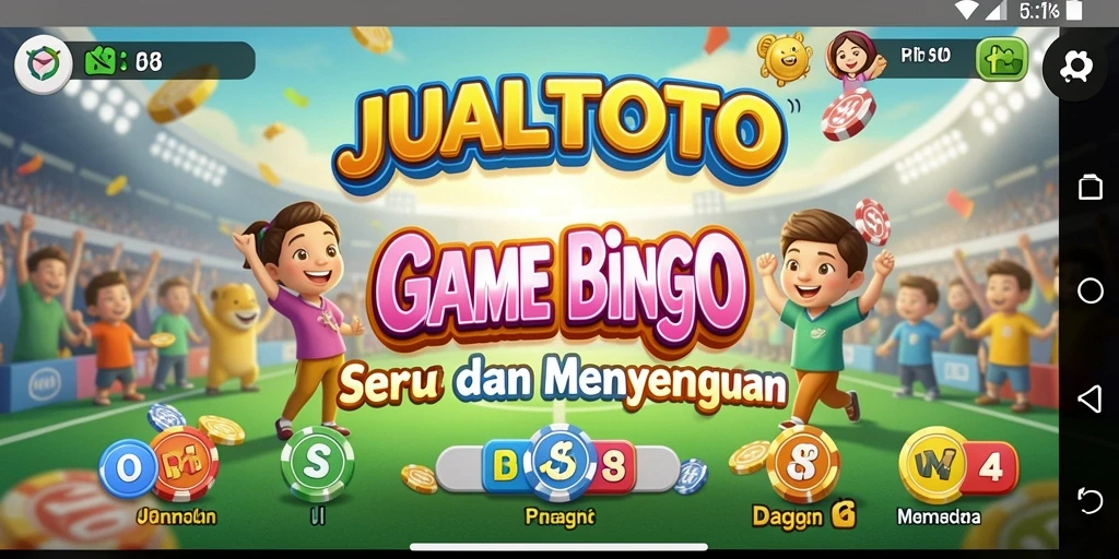 Tampilan menarik dari gameplay Bingo JUALTOTO.