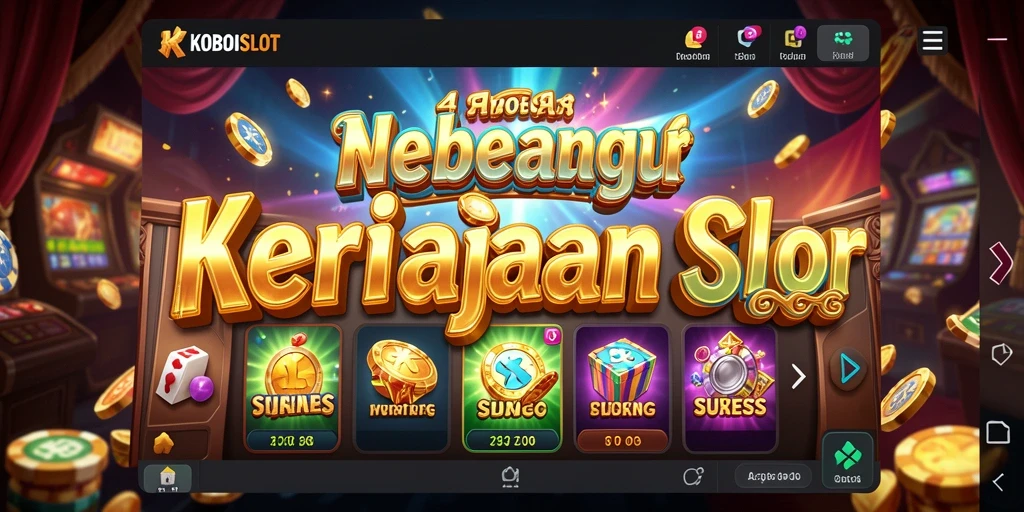 Tampilan gameplay menarik dari KOBOISLOT dengan mesin slot beragam.