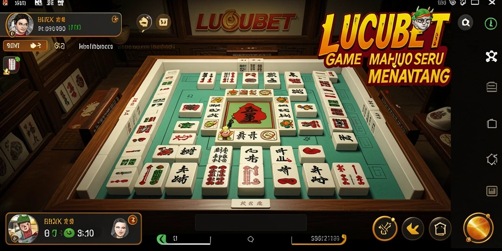 Tampilan gameplay seru LUCUBET dengan grafis Mahjong menarik.