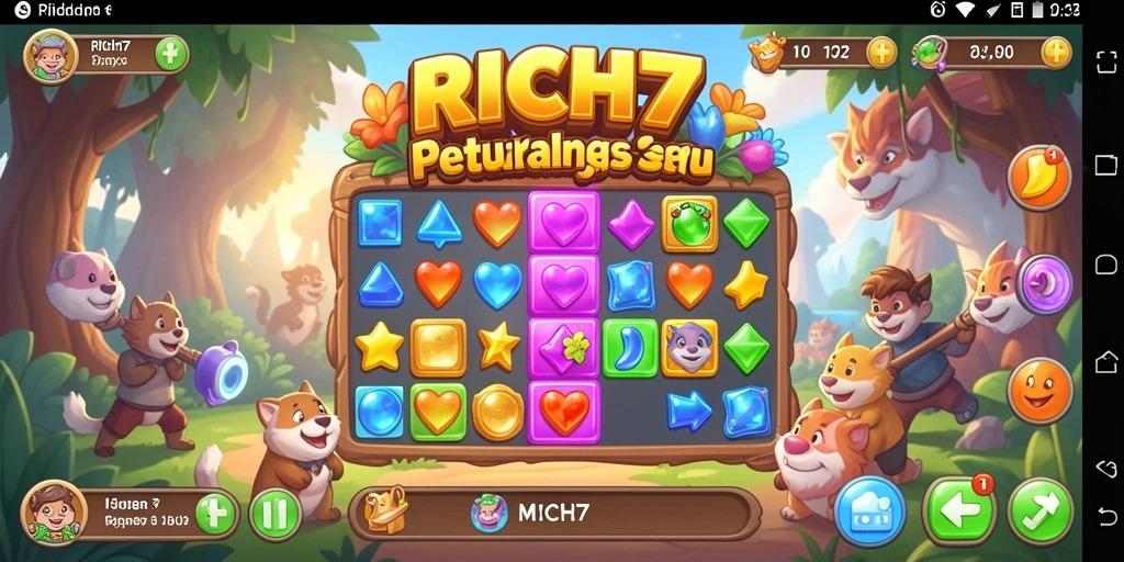 Tampilan gameplay RICH7 yang menarik dan menyenangkan.
