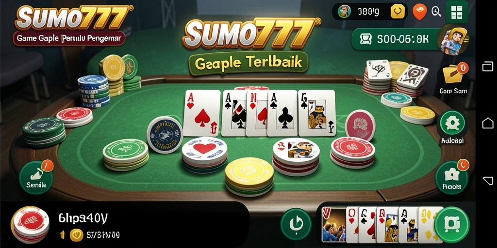 Tampilan gameplay Gaple yang menarik dan menyenangkan.